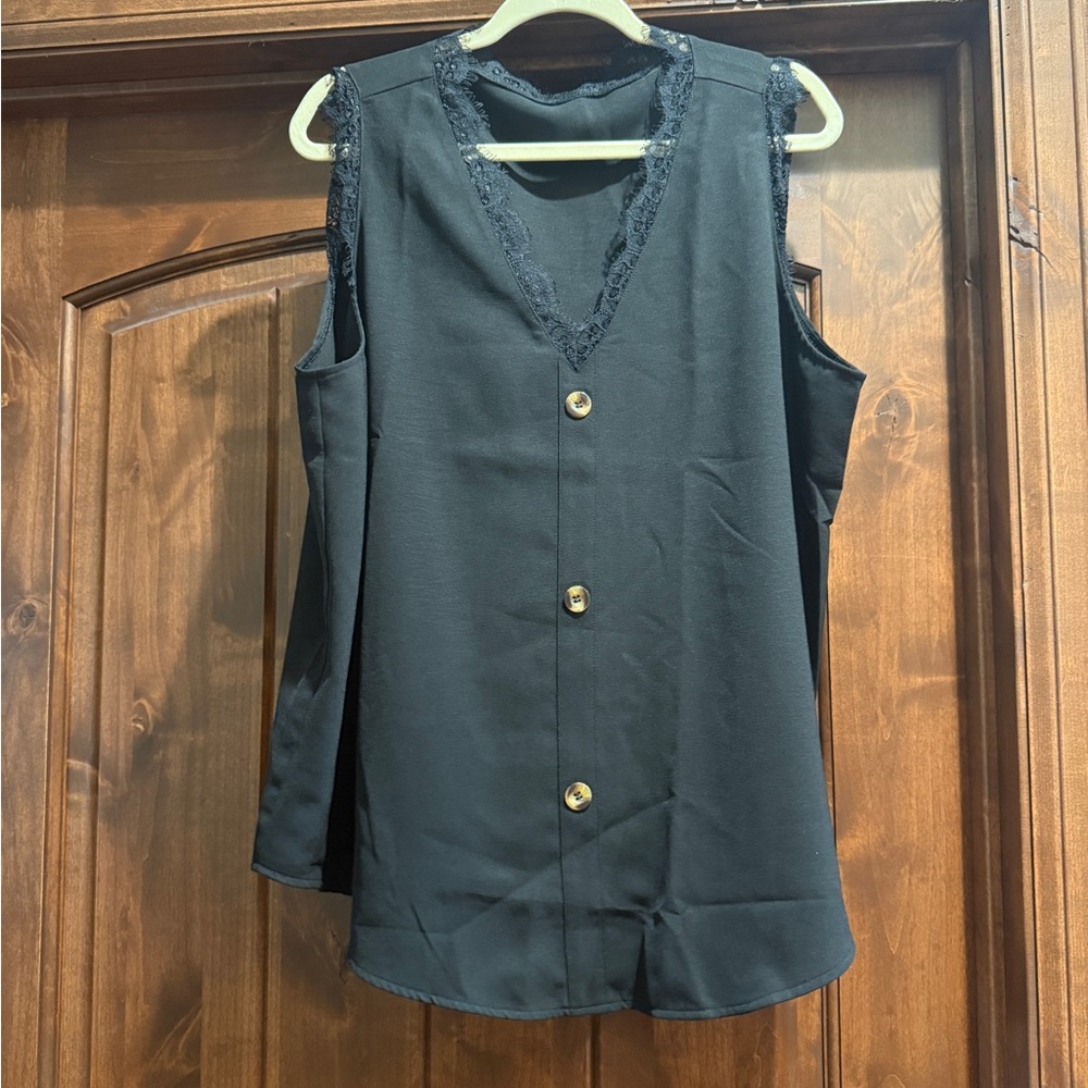 Elegant Black Sleeveless Top